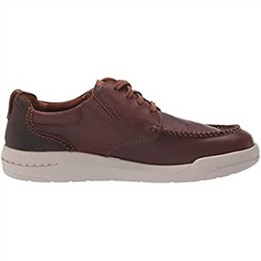 Náuticos Bajos Para Hombre Driftway Clarks En Cuero Marrón Oscuro