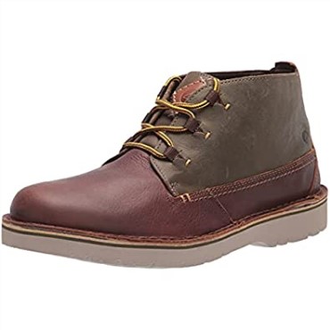 Bota Hombre Eastford Mid Chukka Clarks Marron Oscuro Combi