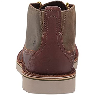 Bota Hombre Eastford Mid Chukka Clarks Marron Oscuro Combi
