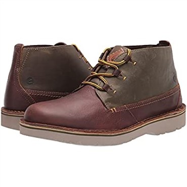 Bota Hombre Eastford Mid Chukka Clarks Marron Oscuro Combi