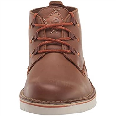 Botas Chukka Eastford Mid Para Hombre Piel Marron Oscuro Clarks