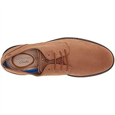 Clarks Fallhill Plaoxford Nubuck Marrón Oscuro Para Hombres