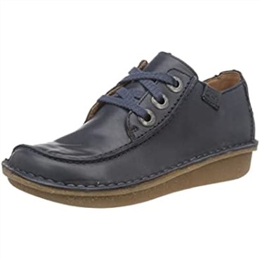 Hombre Fun Ny Dream Oxford Clarks Azul Marino Cuero