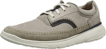 Zapatillas De Deporte De Hombre Gaskill Lace Clarks Nubuck Gris