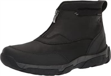 Botines Impermeables Para Hombre Grove Zip Clarks Cuero Negro