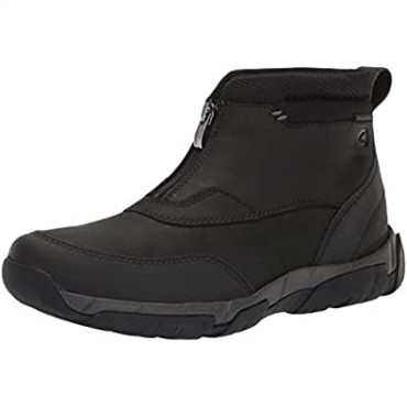 Botines Impermeables Para Hombre Grove Zip Clarks Cuero Negro