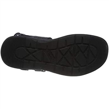 Sandalia Hombre Hapsford Trail Clarks Piel Martillada Negra