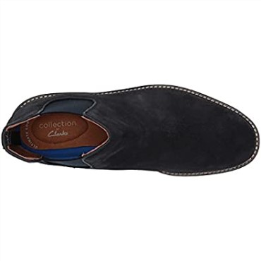 Botines Chelsea Jaxen Hombre Clarks Ante Azul Marino