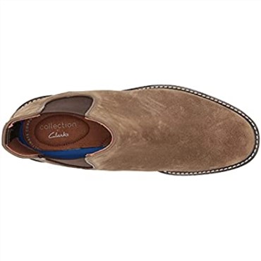 Botines Chelsea Jaxen Para Hombre Taupe Suede Clarks