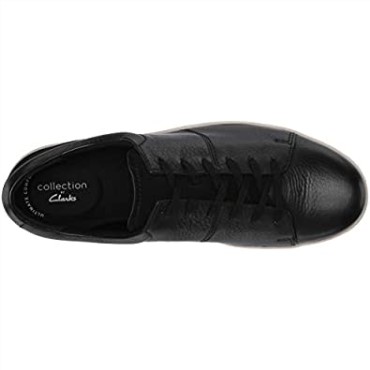 Zapatillas Kitna Vibe Para Hombre Cuero Negro Con Suela Blanca Clarks
