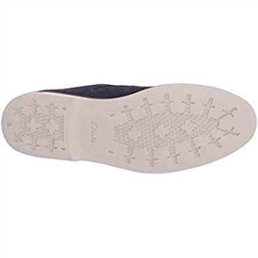 Hombre Malwood Plaoxford Clarks Nubuck Azul Marino