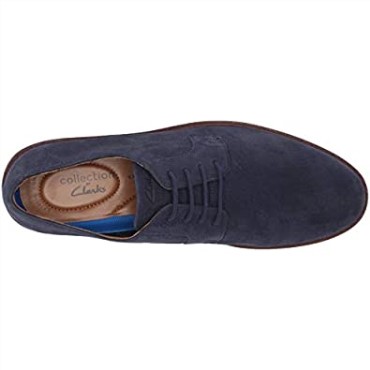 Hombre Malwood Plaoxford Clarks Nubuck Azul Marino