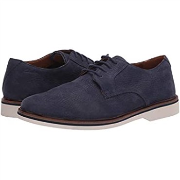 Hombre Malwood Plaoxford Clarks Nubuck Azul Marino