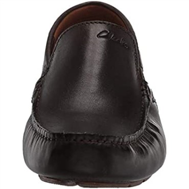 Mocasines Hombre Markman Pladriving Style Cuero Marron Oscuro Clarks