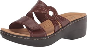Sandalia De Tacón Merliah Coral Para Hombre Clarks Marrón Oscuro