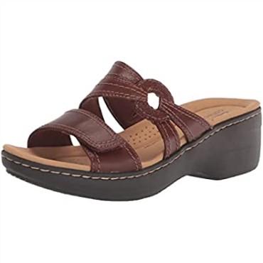 Sandalia De Tacón Merliah Coral Para Hombre Clarks Marrón Oscuro