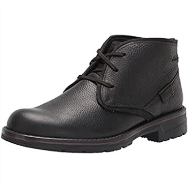Botas Chukka Impermeables Para Hombre Morris Pico Clarks Piel Abatanada Negra