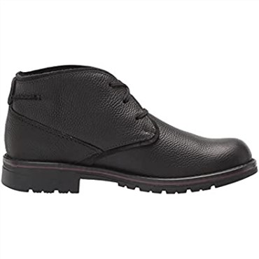 Botas Chukka Impermeables Para Hombre Morris Pico Clarks Piel Abatanada Negra