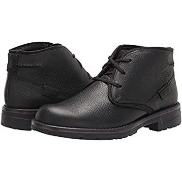 Botas Chukka Impermeables Para Hombre Morris Pico Clarks Piel Abatanada Negra