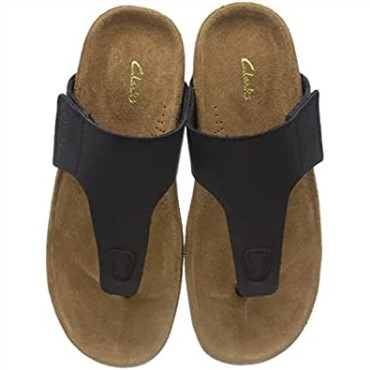 Chanclas Hombre Pilton Post Clarks Piel Negra