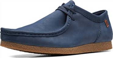 Mocasín De Hombre Shacre Ii Run Clarks Nubuck Azul Marino