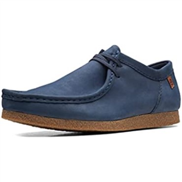 Mocasín De Hombre Shacre Ii Run Clarks Nubuck Azul Marino