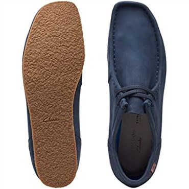 Mocasín De Hombre Shacre Ii Run Clarks Nubuck Azul Marino