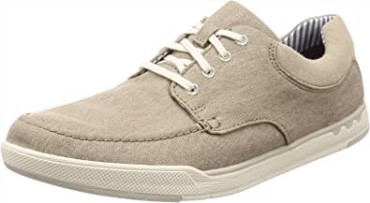 Derbys Clarks De Encaje Isle De Hombre Lona Arena Beige