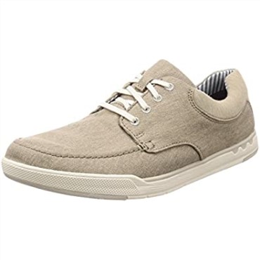 Derbys Clarks De Encaje Isle De Hombre Lona Arena Beige