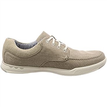 Derbys Clarks De Encaje Isle De Hombre Lona Arena Beige