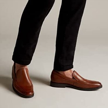 Mocasines Tilden Free Para Hombre Clarks Cuero Marrón Oscuro