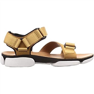 Sandalias Hombre Tricove Sun Con Tira Al Tobillo Clarks Marron Tan Combi