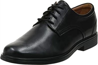 Zapatos De Hombre Un Aldric Lace Oxford Flat Black Cuero Clarks