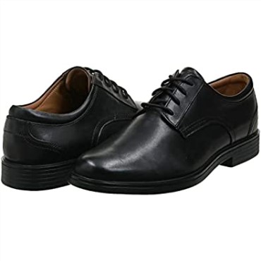 Zapatos De Hombre Un Aldric Lace Oxford Flat Black Cuero Clarks