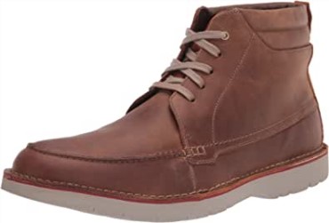 Botines Vargo Para Hombre Moc-brown Tumbled Leather-11w Beeswax Leather Clarks