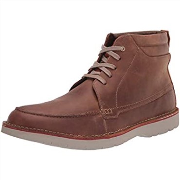 Botines Vargo Para Hombre Moc-brown Tumbled Leather-11w Beeswax Leather Clarks