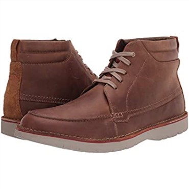 Botines Vargo Para Hombre Moc-brown Tumbled Leather-11w Beeswax Leather Clarks