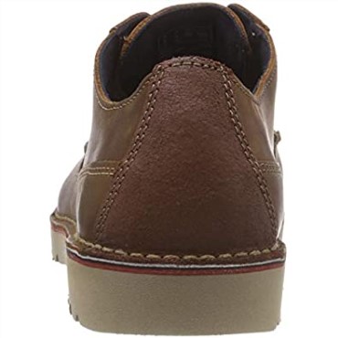 Vargo Walk Hombre Oxford Clarks Marron Cuero Tostado Oscuro