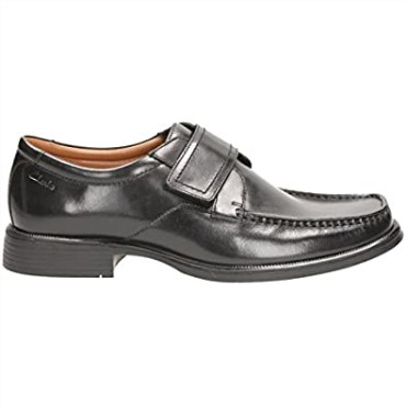 Mocasines Hombre Velcro Huckley Roll Cuero Negro Clarks Negro