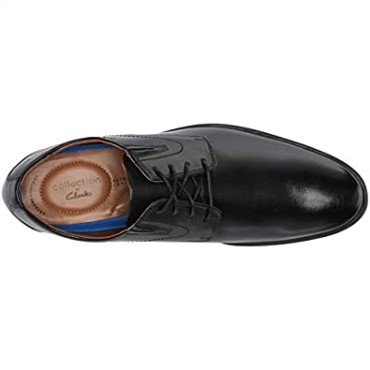 Hombre Whiddon Plaoxford Clarks Cuero Negro