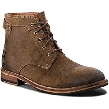 Hombre Clarkdale Bud Khaki Suede Premium Cuero G Fit Botas Verde Clarks