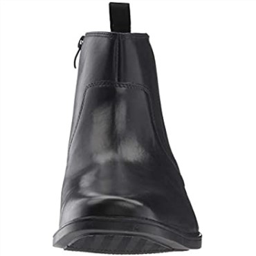 Bota Baja Con Cremallera Tilden Para Hombre Cuero Negro Clarks
