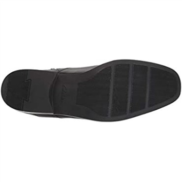 Bota Baja Con Cremallera Tilden Para Hombre Cuero Negro Clarks