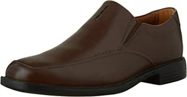 Hombre Unbizley Lane Cuero Slip En Vestido Oxfords Clarks Marrón