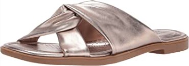 Sandalias Planas Mujer Clarks Reyna Twist Metalizado