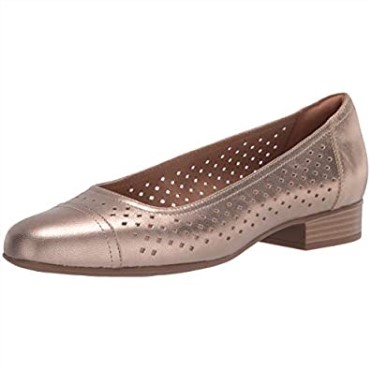 Bailarinas De Mujer Clarks Juliet Cedar De Piel Metalizada