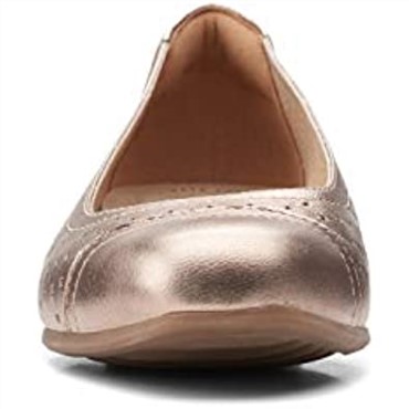 Bailarinas De Mujer Clarks Juliet Cedar De Piel Metalizada