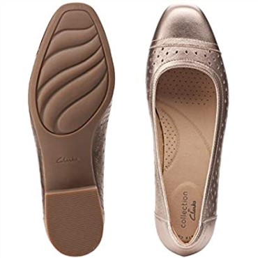 Bailarinas De Mujer Clarks Juliet Cedar De Piel Metalizada