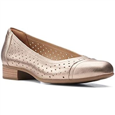 Bailarinas De Mujer Clarks Juliet Cedar De Piel Metalizada