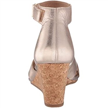 Sandalias De Cuña Margee Gracie Para Mujer De Clarks En Piel Metalizada
